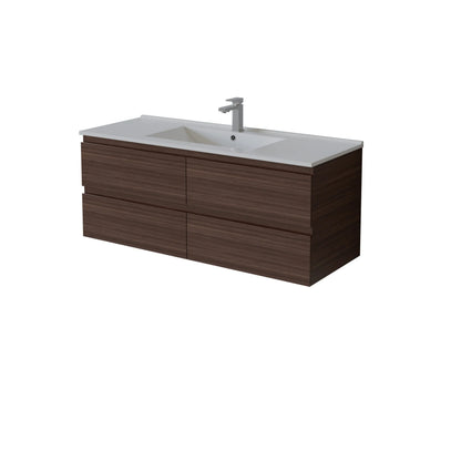 1200mm Revive Wall Hung Vanity PVC - Cabinet Only - Single Bowl - Matte White