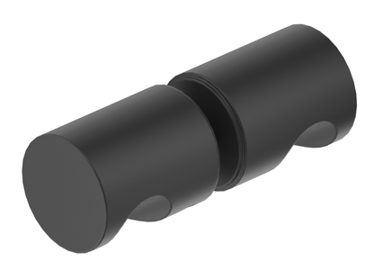 Round Shower Door Knob - BLACK