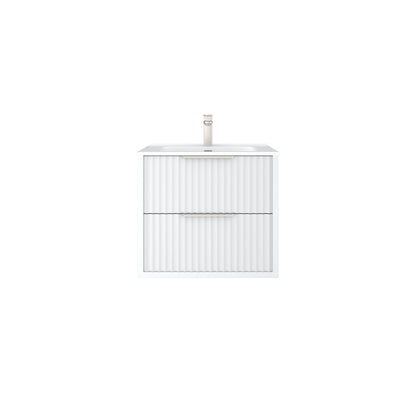 600mm Rome Wall Hung Vanity PVC - Cabinet Only - Matte White