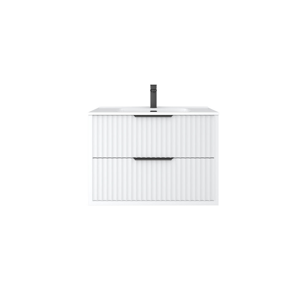 750mm Rome Wall Hung Vanity PVC - Cabinet Only - Matte White