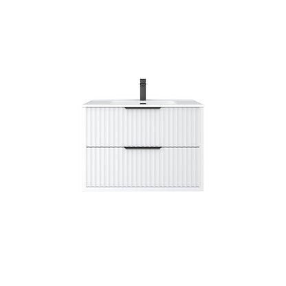 750mm Rome Wall Hung Vanity PVC - Cabinet Only - Matte White