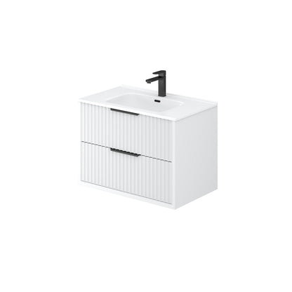 750mm Rome Wall Hung Vanity PVC - Cabinet Only - Matte White