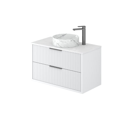 900mm Rome Wall Hung Vanity PVC - Cabinet Only - Matte White