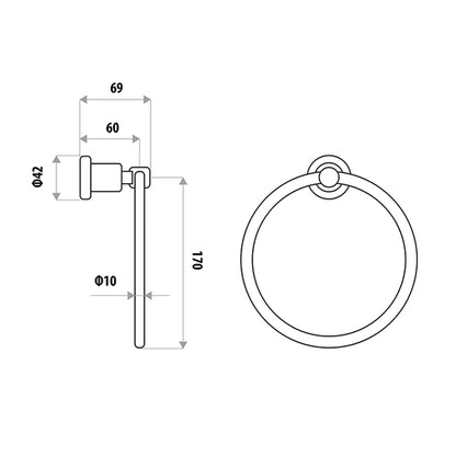 Renovator Towel Ring - Chrome