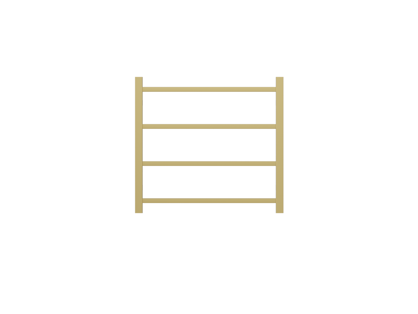 Spirit 4 Bar Heated Towel Rail - Brushed Brass