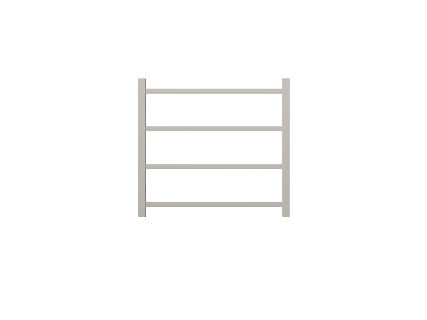 Spirit 4 Bar Heated Towel Rail - Brushed Nickel