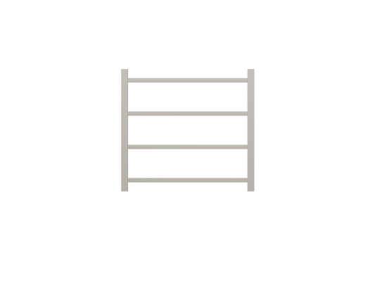 Spirit 4 Bar Heated Towel Rail - Brushed Nickel