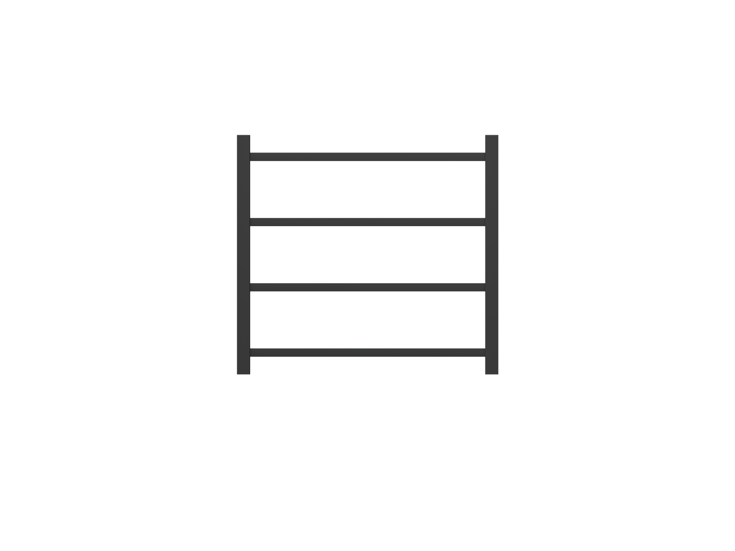 Spirit 4 Bar Heated Towel Rail - Matte Black