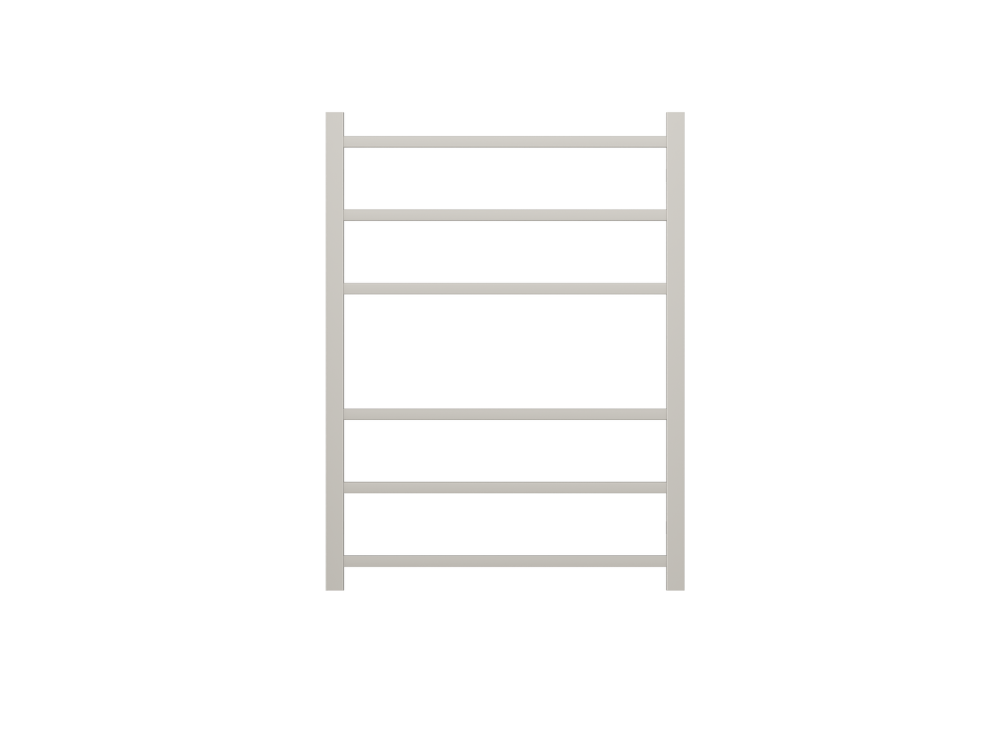 Spirit 6 Bar Heated Towel Rail - Brushed Nickel