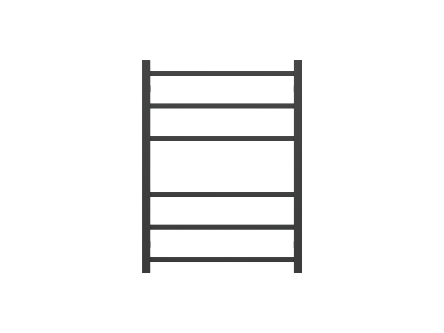 Spirit 6 Bar Heated Towel Rail - Matte Black