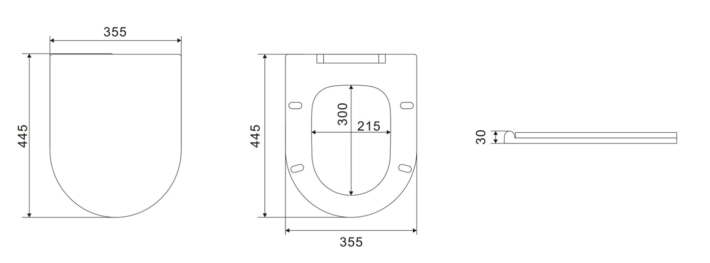 Veda Rimless Wall Faced Floor Pan - Gloss White