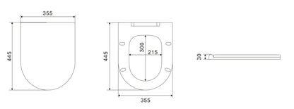 Veda Rimless Wall Faced Floor Pan - Gloss White