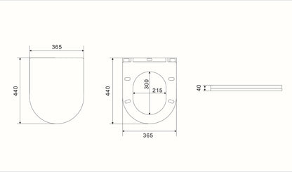 Seat Cover for KDK022R-MB Seat cover Fixing Screw Code: K064- 5.5 Hinge cover code: K64C-MB-5.5