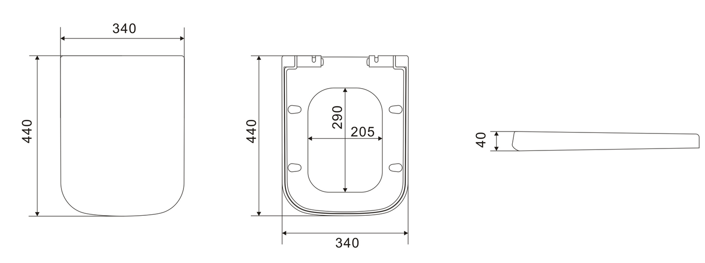 Qubist Box Rim Wall Faced Floor Pan - Gloss White