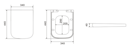 Qubist Box Rim Wall Faced Floor Pan - Gloss White