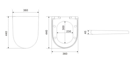 Seat Cover for 025-B, 302-B Gloss Black Seat cover Fixing Screw Code: K05 Hinge cover code: K05C-MB