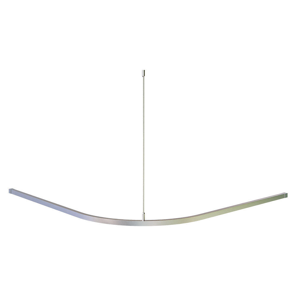 Micro Shower Curtain Track 'L' Shaped - 1200mm x 1200mm - 1 Track