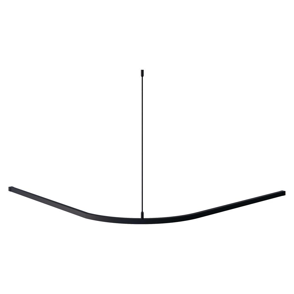 Micro Shwr Curtain Track L-1200x1200mm - Designer Black - 1 Track