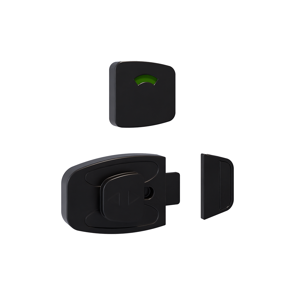 Sera Slide Lock and Indicator Set- Designer Black  - With Screw Fixings