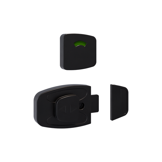 Sera Slide Lock and Indicator Set- Designer Black  - With Screw Fixings