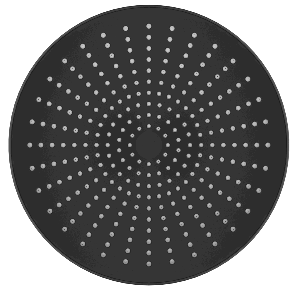 Mica Shower Head - 250mm - Black