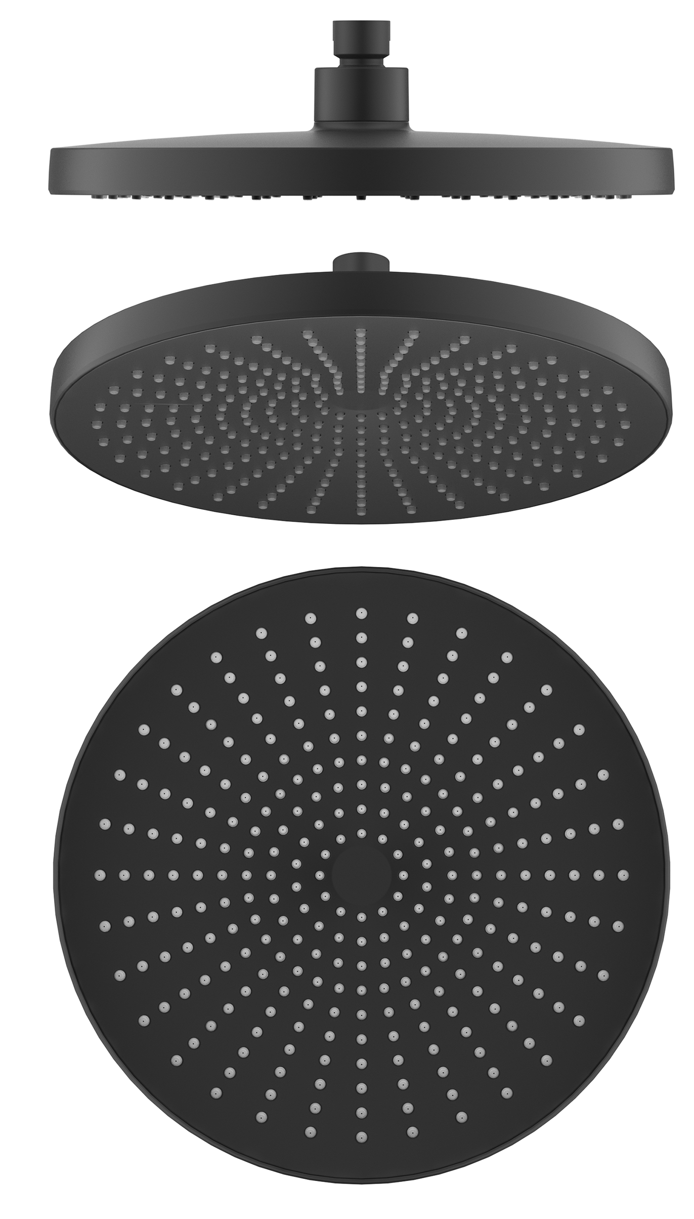 Mica Shower Head - 250mm - Black