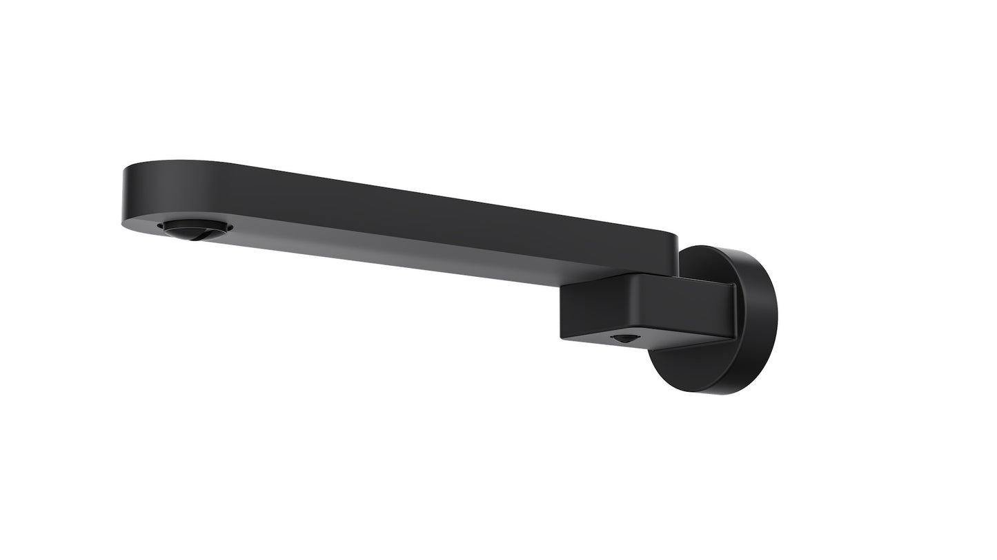 Shenay S2 Swivel Wall Bath Spout - Matte Black