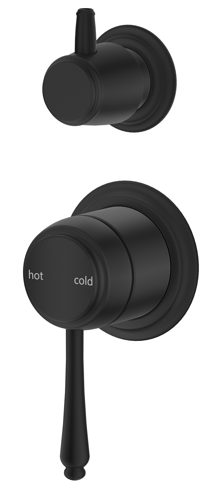 Mica Heritage Mixer Diverter - 2P - TRIM KIT - Black