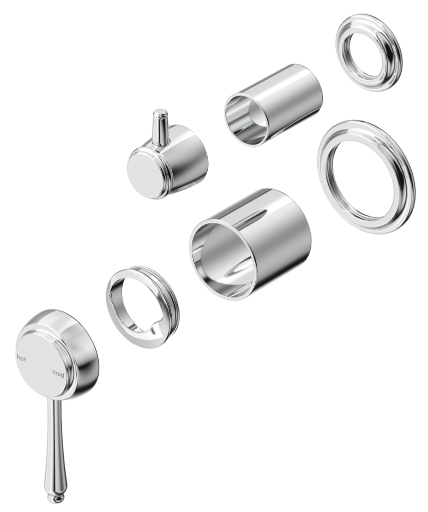 Mica Heritage Mixer Diverter - 2P - TRIM KIT- Chrome