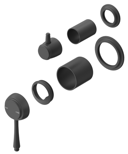 Mica Heritage Mixer Diverter - 2P - TRIM KIT - Black