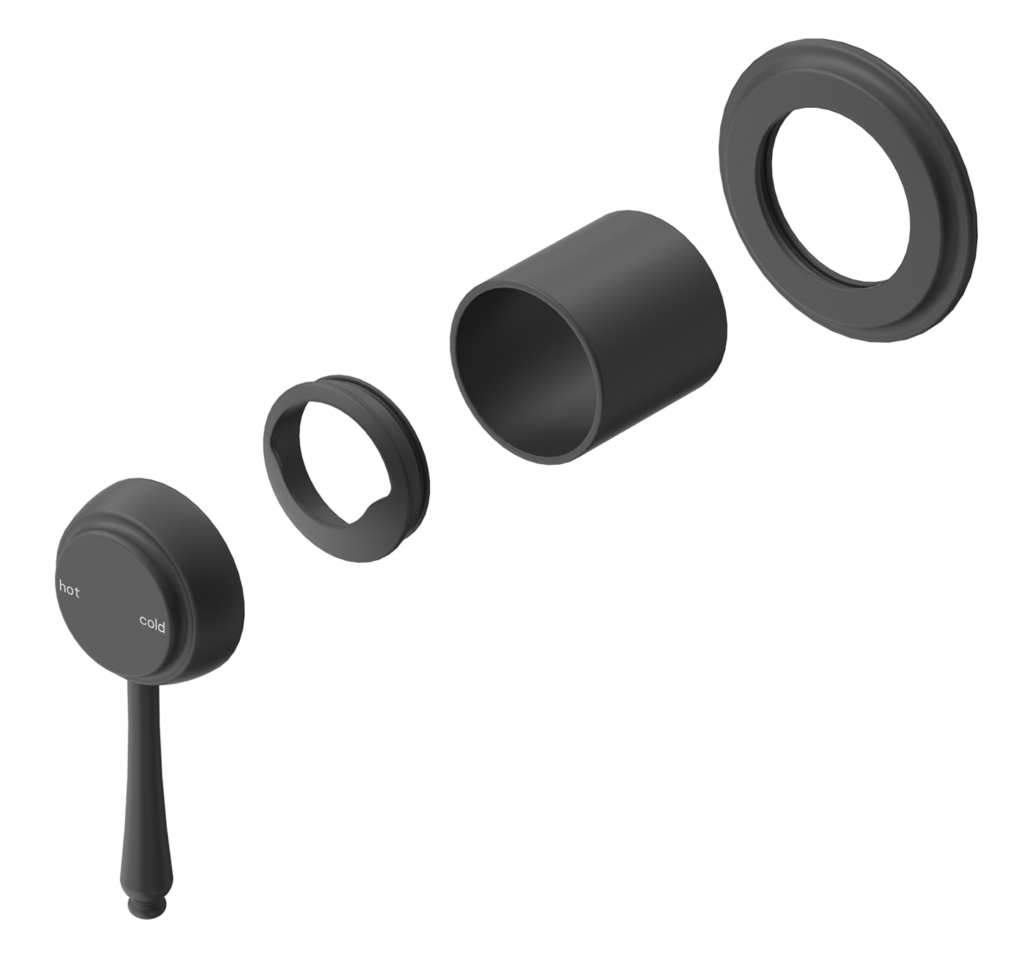 Mica Heritage Shower Mixer - TRIM KIT - Black