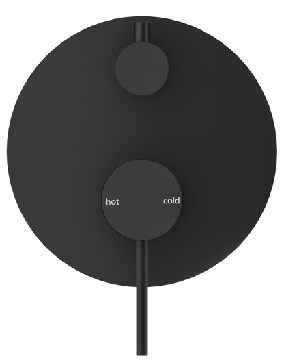 Mica Shower Mixer Diverter - 1P - TRIM KIT - Black