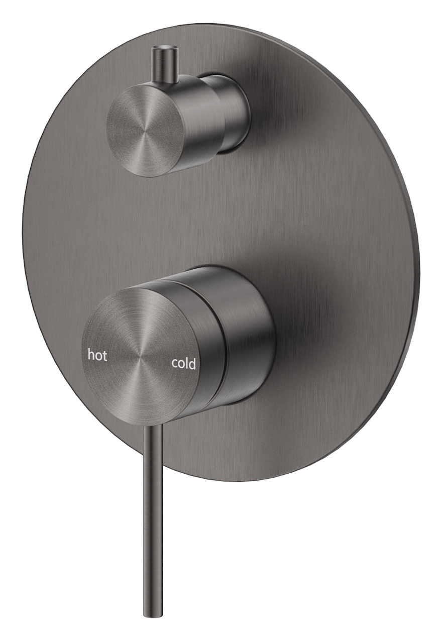 Mica Shower Mixer Diverter - 1P - TRIM KIT - Gunmetal