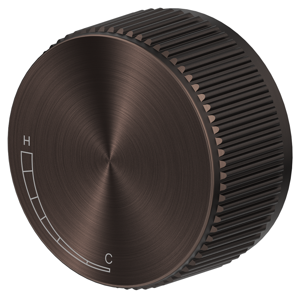 Mica Fluted Progressive Shower Mixer - Dusk Bronze