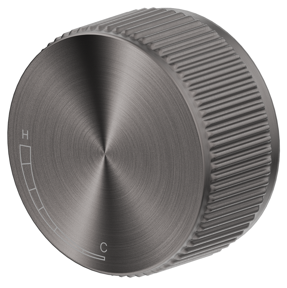 Mica Fluted Progressive Shower Mixer - Gunmetal