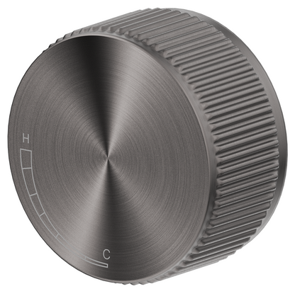 Mica Fluted Progressive Shower Mixer - Gunmetal