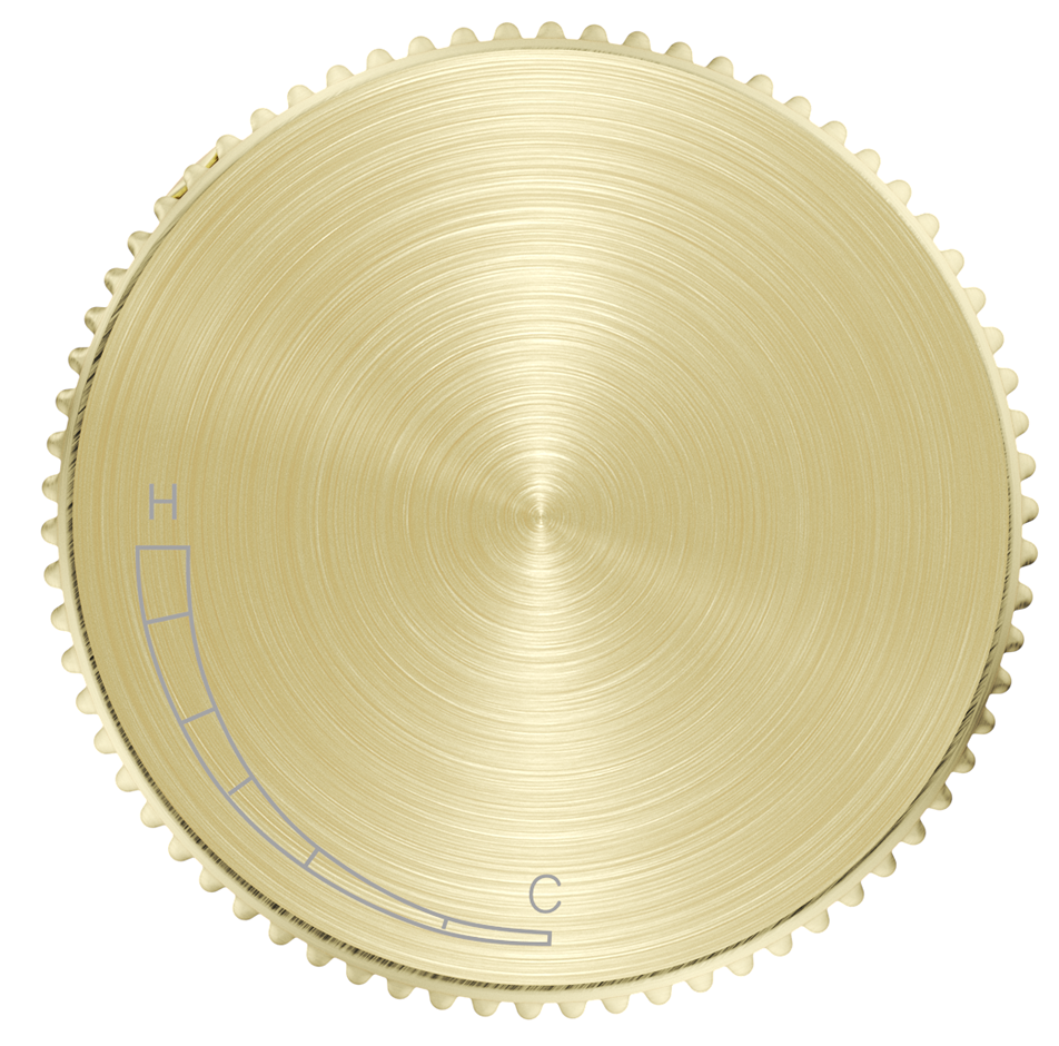 Mica Fluted Progressive Shower Mixer - French Gold