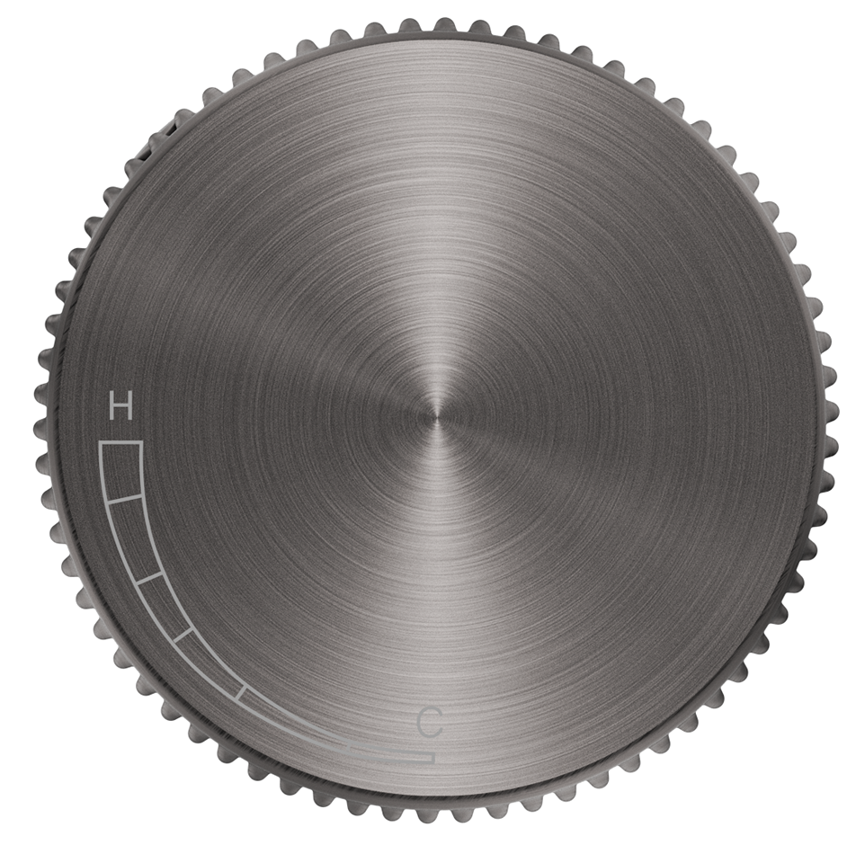 Mica Fluted Progressive Shower Mixer - Gunmetal