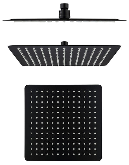 Cresta Shower Head - 250mm - Black