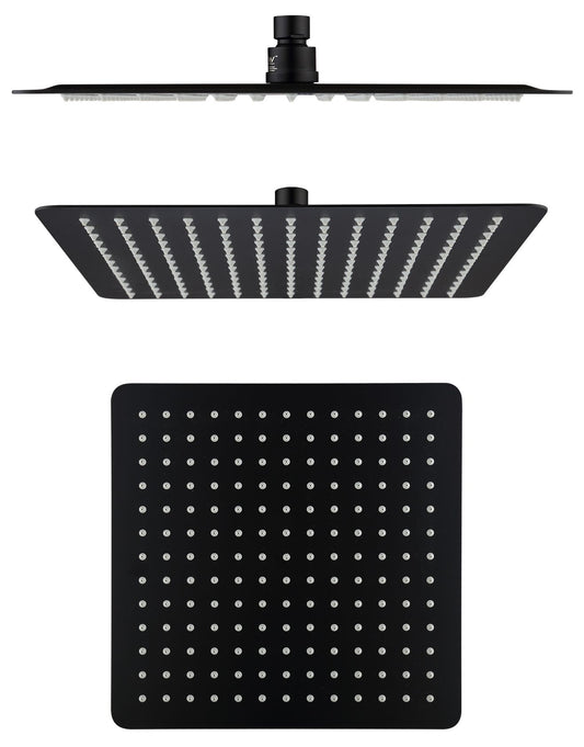Cresta Shower Head - 250mm - Black