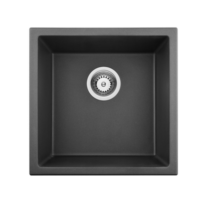 660mm Quartz Undermount Kitchen Sink - Single Bowl - Matte Black