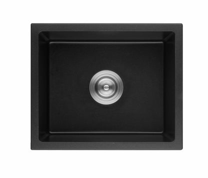 432mm Quartz Undermount Kitchen Sink - Single Bowl - Matte Black