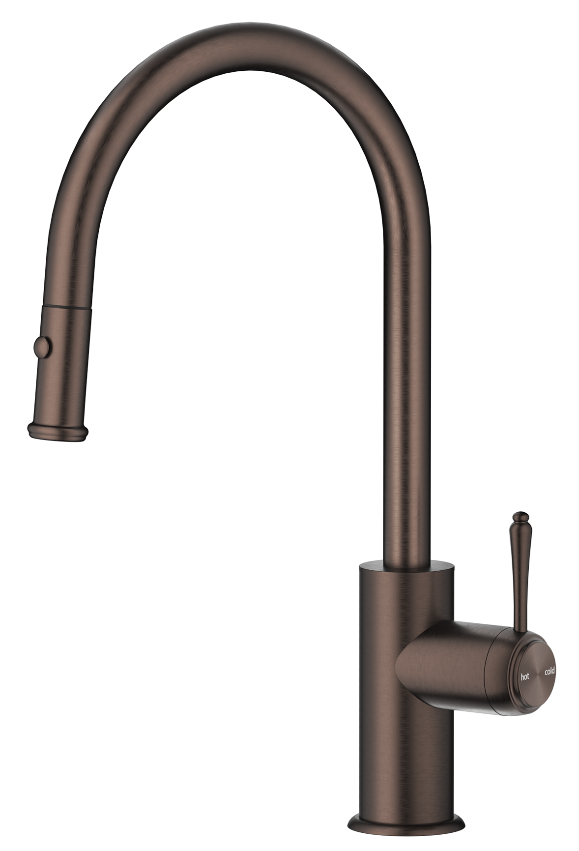 Mica Heritage Pull-Out Gooseneck Sink Mixer - Dusk Bronze