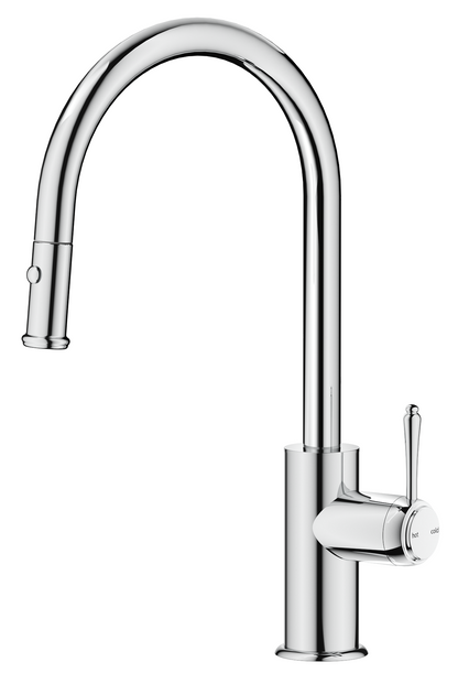Mica Heritage Pull-Out Gooseneck Sink Mixer - Chrome