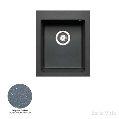 Euro Kitchen Sink 410x500mm - GRAPHITE CARBON