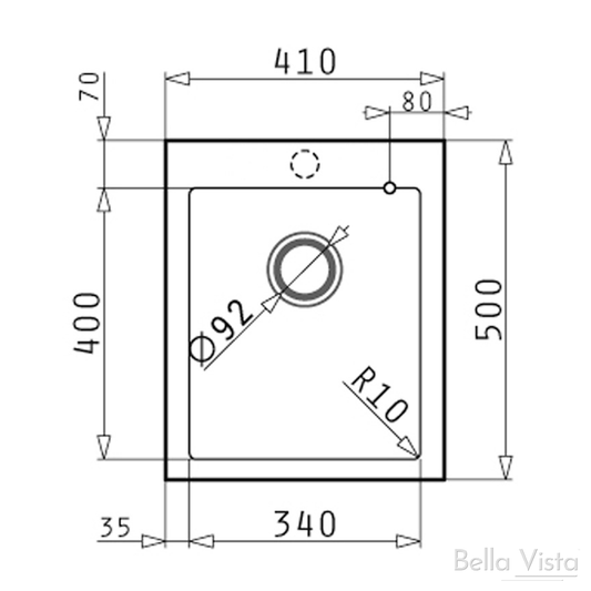 Euro Kitchen Sink 410x500mm - GRAPHITE CARBON