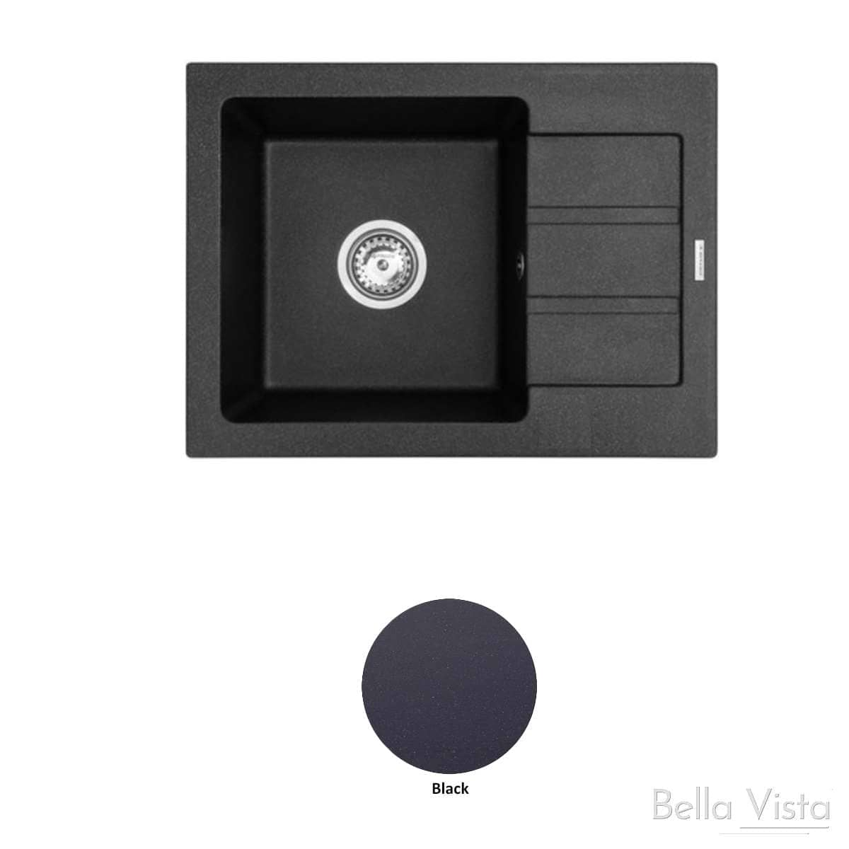 Euro Kitchen Sink Black 620 x 440mm - BLACK **