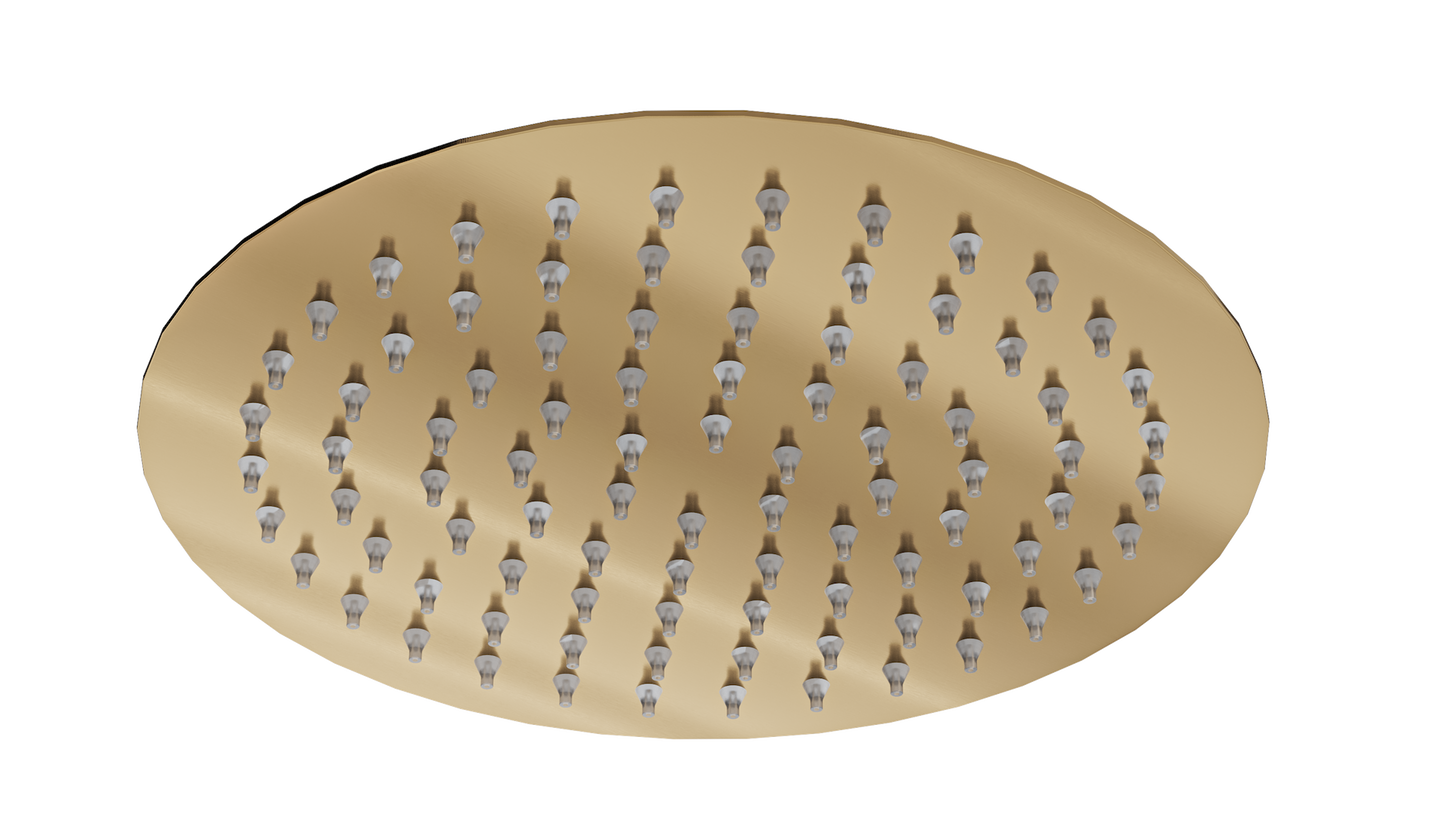 Soul Eco 200mm Round Shower Head - Brushed Brass