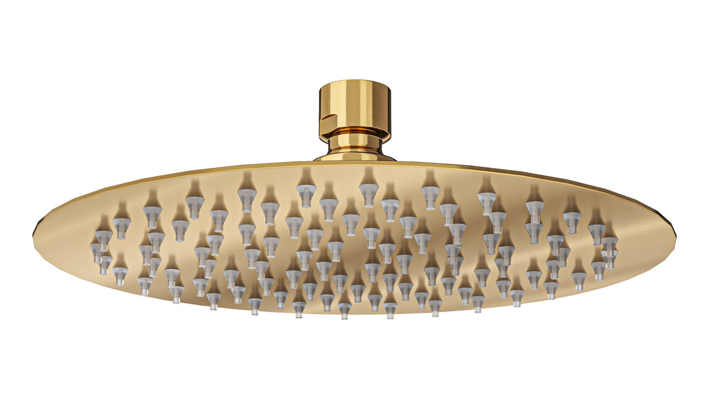 Soul Eco 200mm Round Shower Head - Brushed Brass