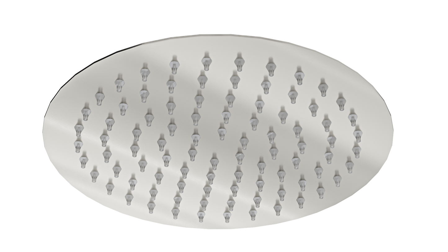 Soul Eco 200mm Round Shower Head - Brushed Nickel